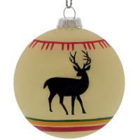 Bring outdoor style and class to your tree, mantle, or holiday decor. Made of hand painted glass.