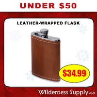 Stainless Steel Leather Wrapped Flask