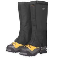 Mens hiking boot gaiters.  Waterproof, snowshoeing, goretex.  Outdoor research.