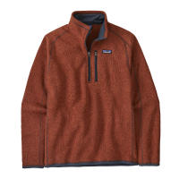 A warm, low-bulk quarter-zip pullover made of soft, sweater-knit polyester fleece that's Fair Trade Certified sewn.