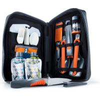 An all in one 24 piece kitchen set for back country or car camping