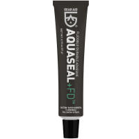 Repair all types of gear failures with Aquaseal FD. It’s a clear, waterproof urethane adhesive in a handy 21g / 0.75 oz tube.