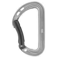 A bent gate carabiner.  The perfectly curved gate and frame shape make clipping the rope a breeze.