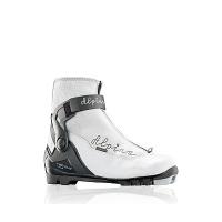 Women's touring ski boot designed for comfort, warmth, breathability and water resistance.