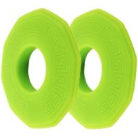 Universal glow in the dark silicone drip rings for kayak paddles, with extra wide diameter for maximum drop protection.