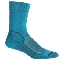Durable, fully cushioned crew-length women’s merino wool socks that are stretchy, breathable and odor-resistant, feature an anatomical sculpted design.