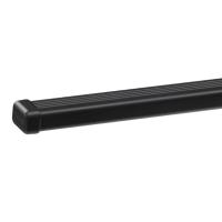 Classic steel square bars with black polymer coating. 2-pack.