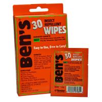 Convenient insect protection with individually-wrapped 30% DEET Insect Repellent Wipes.
