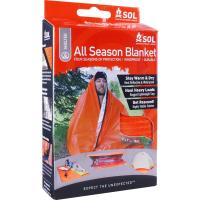 This multi-purpose thermal blanket’s material is heat reflective and versatile.