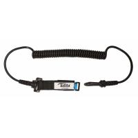 This Coiled Paddle Leash easily secures your kayak paddle to your boat's deck rigging.