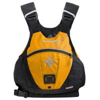 An innovative, high mobility, low profile boating vest for whitewater, SUP, and wetsailing.