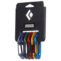 With six of the lightest, fully-functional carabiners in the BD line-up, the MiniWire Rackpack features color-coded carabiners.