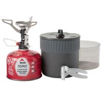 Premium lightweight cook and eat kit for 1-2 backpackers, featuring the PocketRocket Deluxe micro stove.