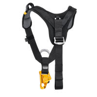 Chest harness for seat harness, with integrated CROLL L ventral rope clamp