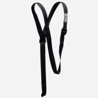 Adjustable shoulder straps used to support a chest mounted ascender, such as the CROLL rope clamp